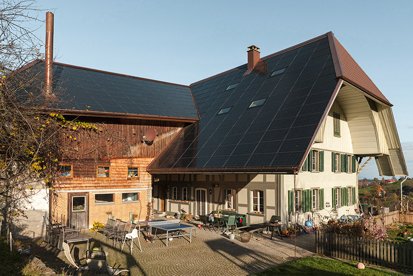 clevergie Photovoltaik Indachanlage Bauernhaus